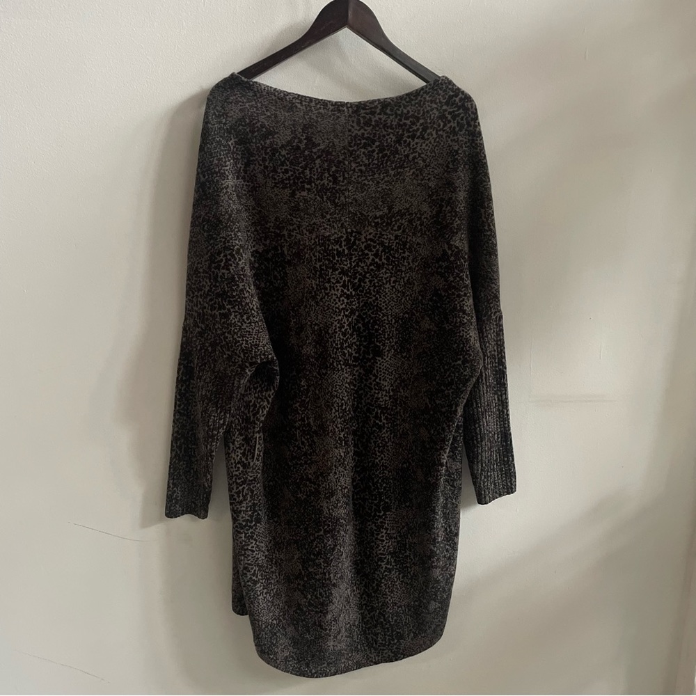 Grey and Black Leopard Theme Cardigan Size M/L